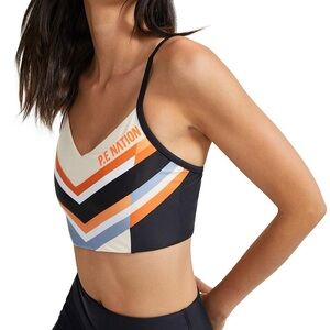 P.E Nation Score Runner Cream Sports Bra